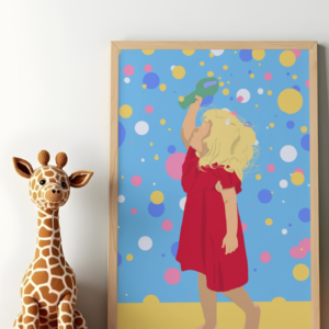 Affiches décoratives pour chambre d’enfant, imaginées et illustrées avec poésie. Découvrez une collection d’affiches représentant des enfants dans des univers colorés, doux et joyeux, parfaites pour décorer une chambre de bébé ou d’enfant et créer un joli univers à leur image.